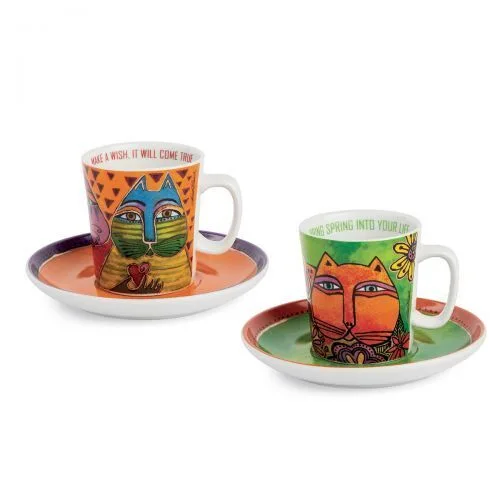 Espressotassen Set Fantastic Felines - Spring/Wish Espressotassen Set Fantastic Felines - Spring/Wish