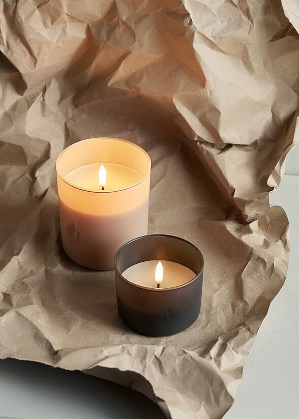 UYUNI-UL-GC-GR8206-UL-GC-BE92010 Uyuni LED Glas Stumpenkerze 6x7cm vanilla 2er Set