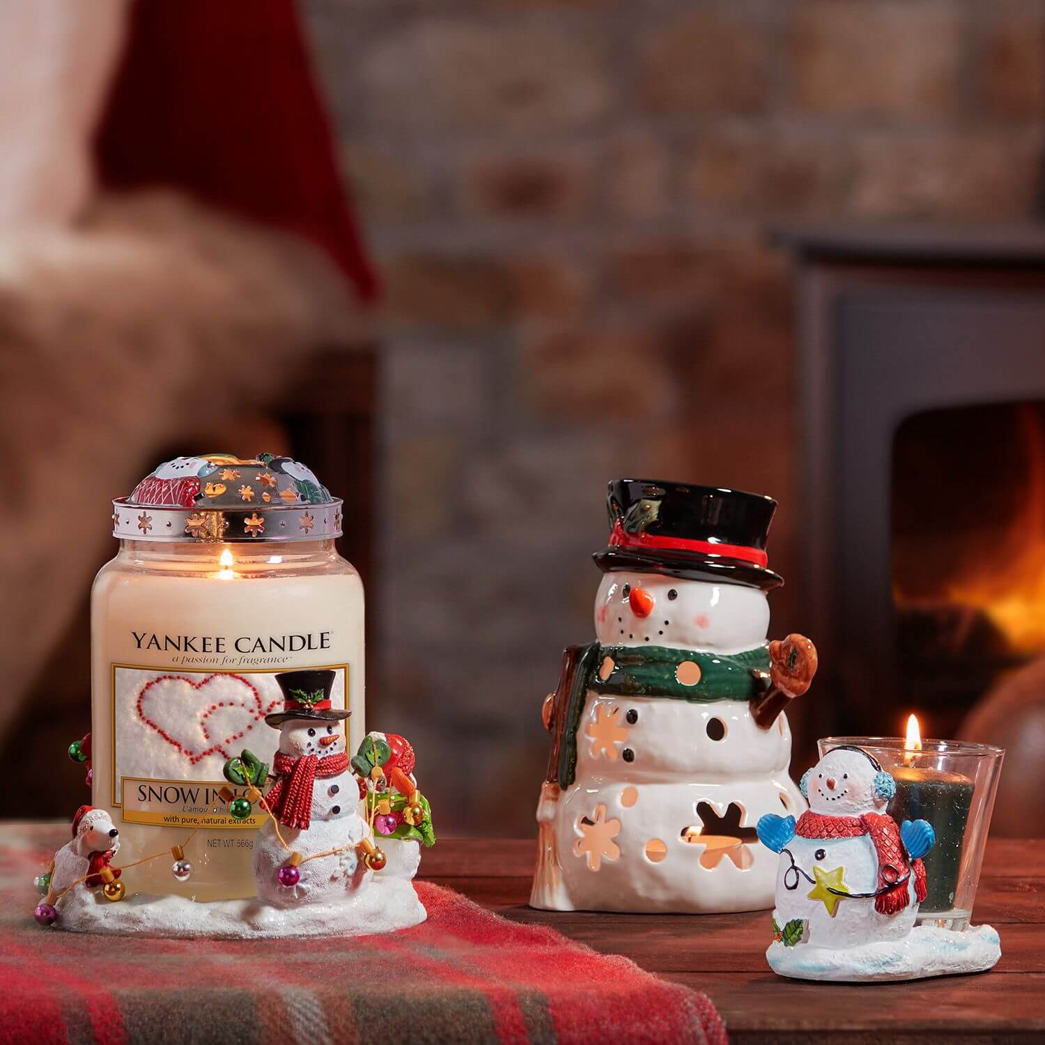 Snowman Jar Kerzenhalter