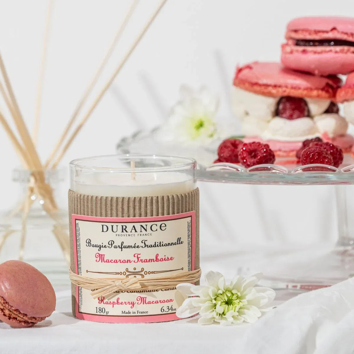 Himbeermacaron Duftkerze 180g