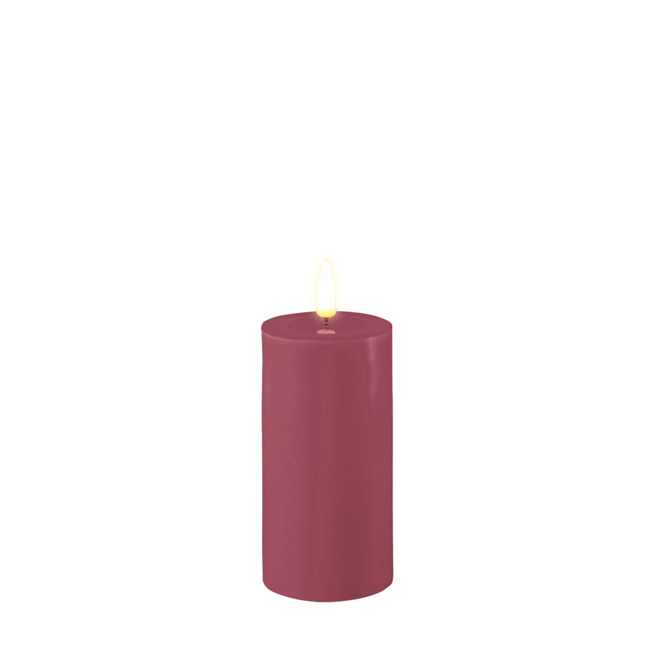 Stumpenkerze LED Magenta 5 x 10cm