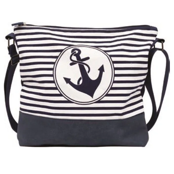 2022-224-057 Umhängetasche 057 (Anker Streifen navy)