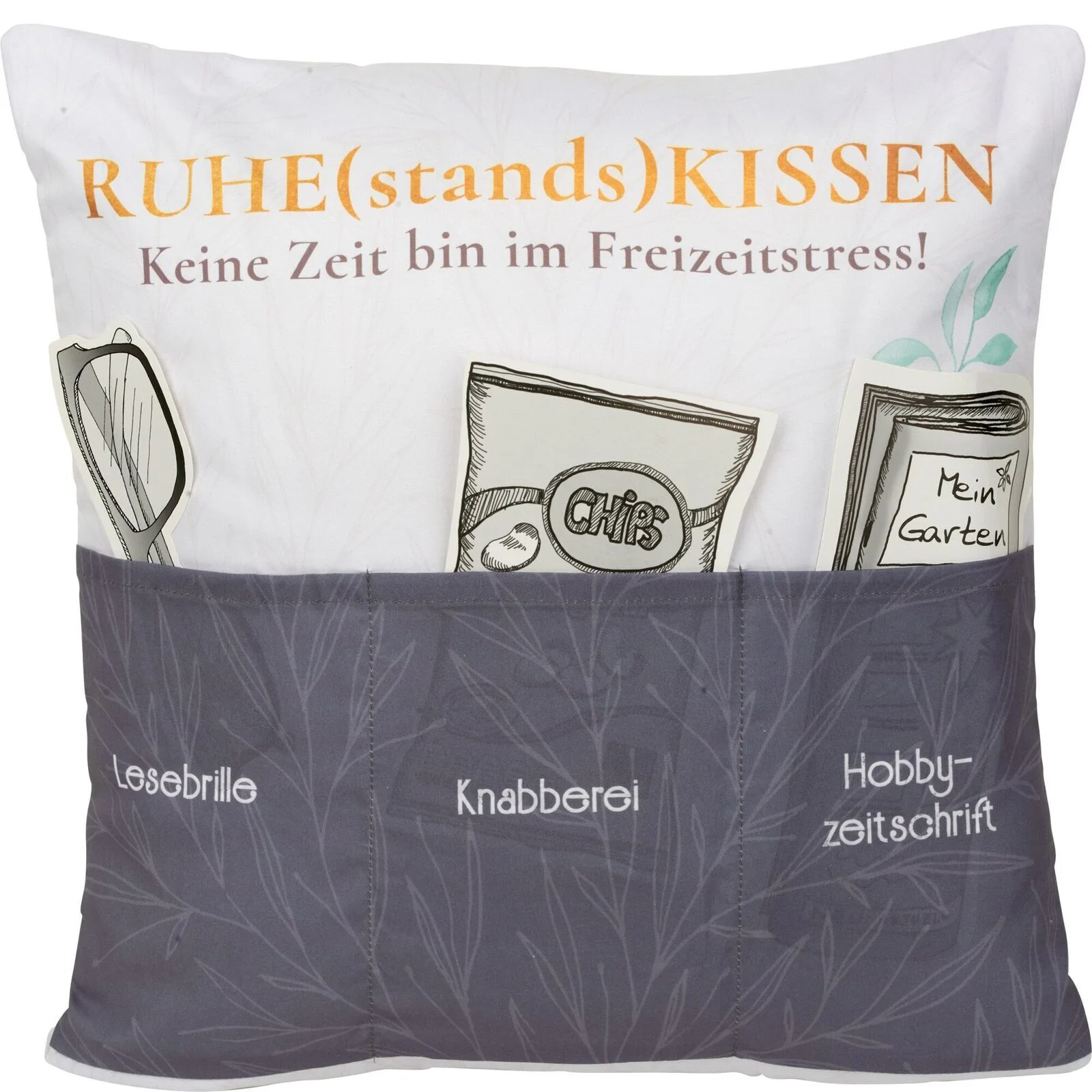 8847 Sofahelden Ruhestandskissen 3 Einstecktaschen