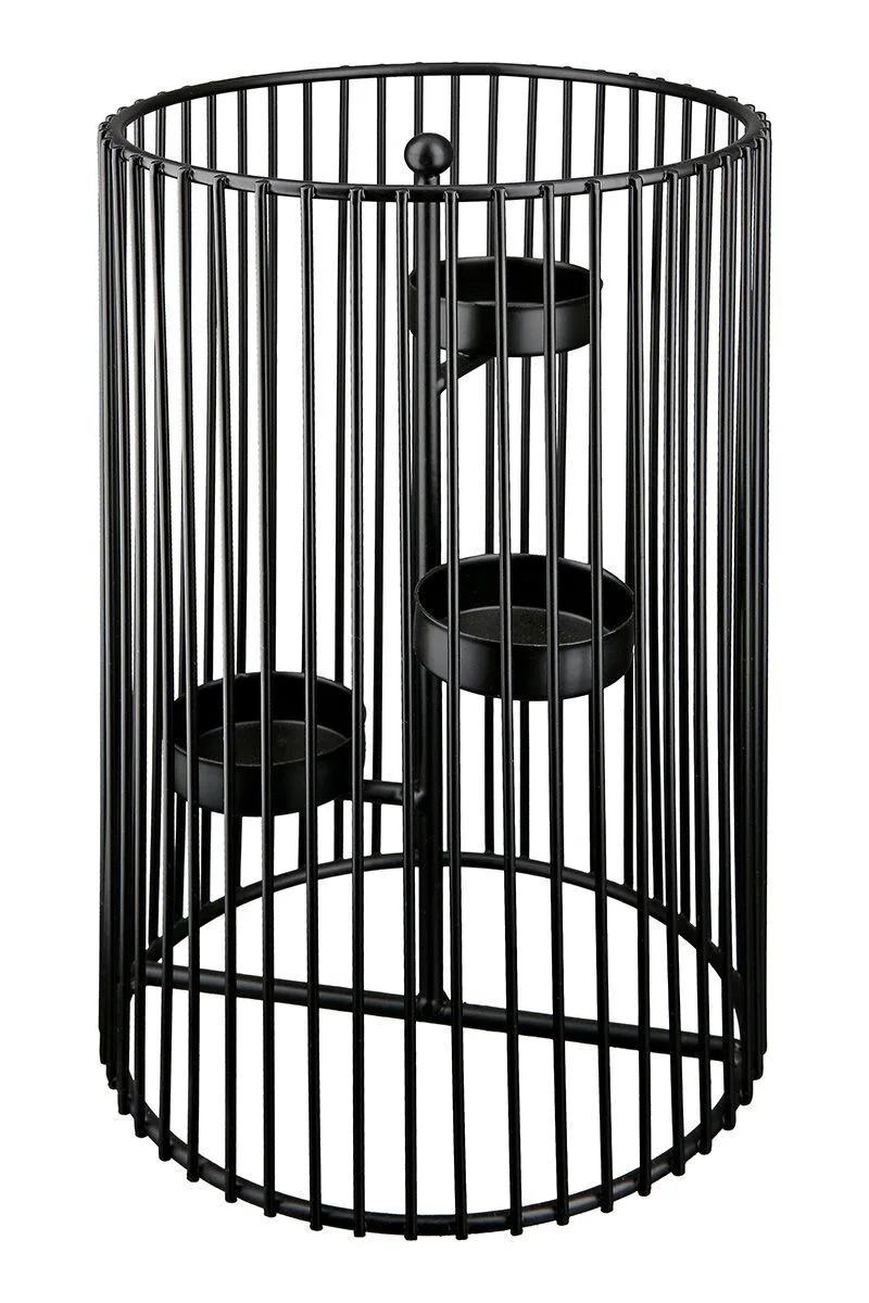 Teelichtleuchter Trixie 30cm schwarz Metall Tor
