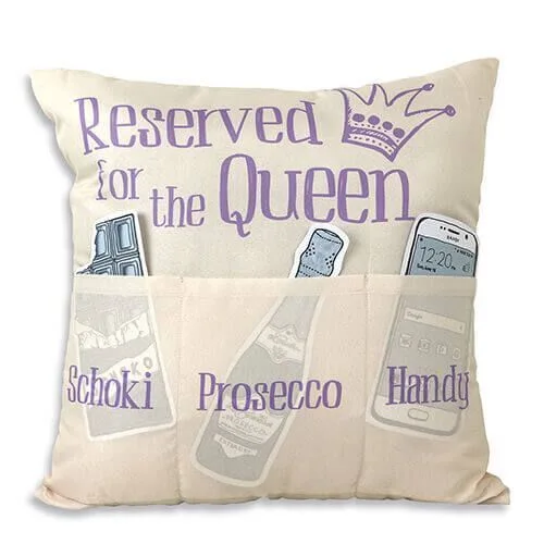 Reserved-for-the-queen Reserved for the Queen Kissen mit 3 Einstecktaschen