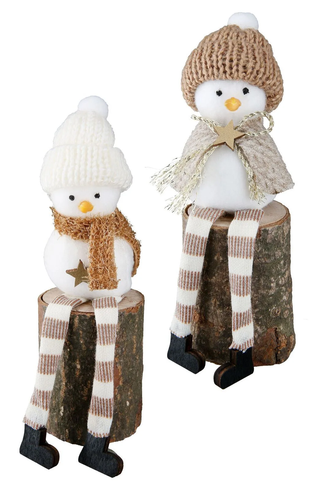 Deko Figur Schneemann Simon 16cm 2-fach sortiert Draußen, Natur, Schneemann, Winter, Hut