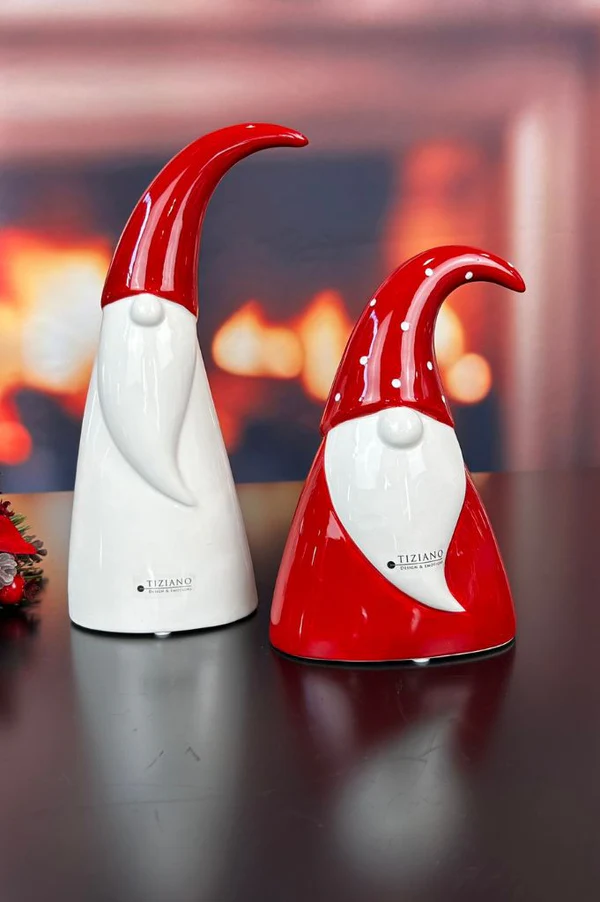 Deko Santa Alberto 26,5cm rot/cremeweiß Deko Santa Alberto 26,5cm rot/cremeweiß