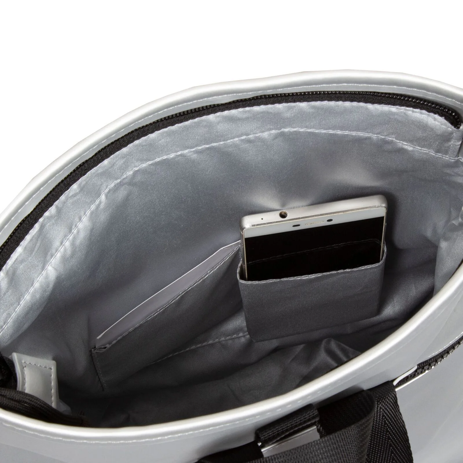 LJbvWi08 Mart - Los Angeles Rolltop Mini Rucksack silber metallic