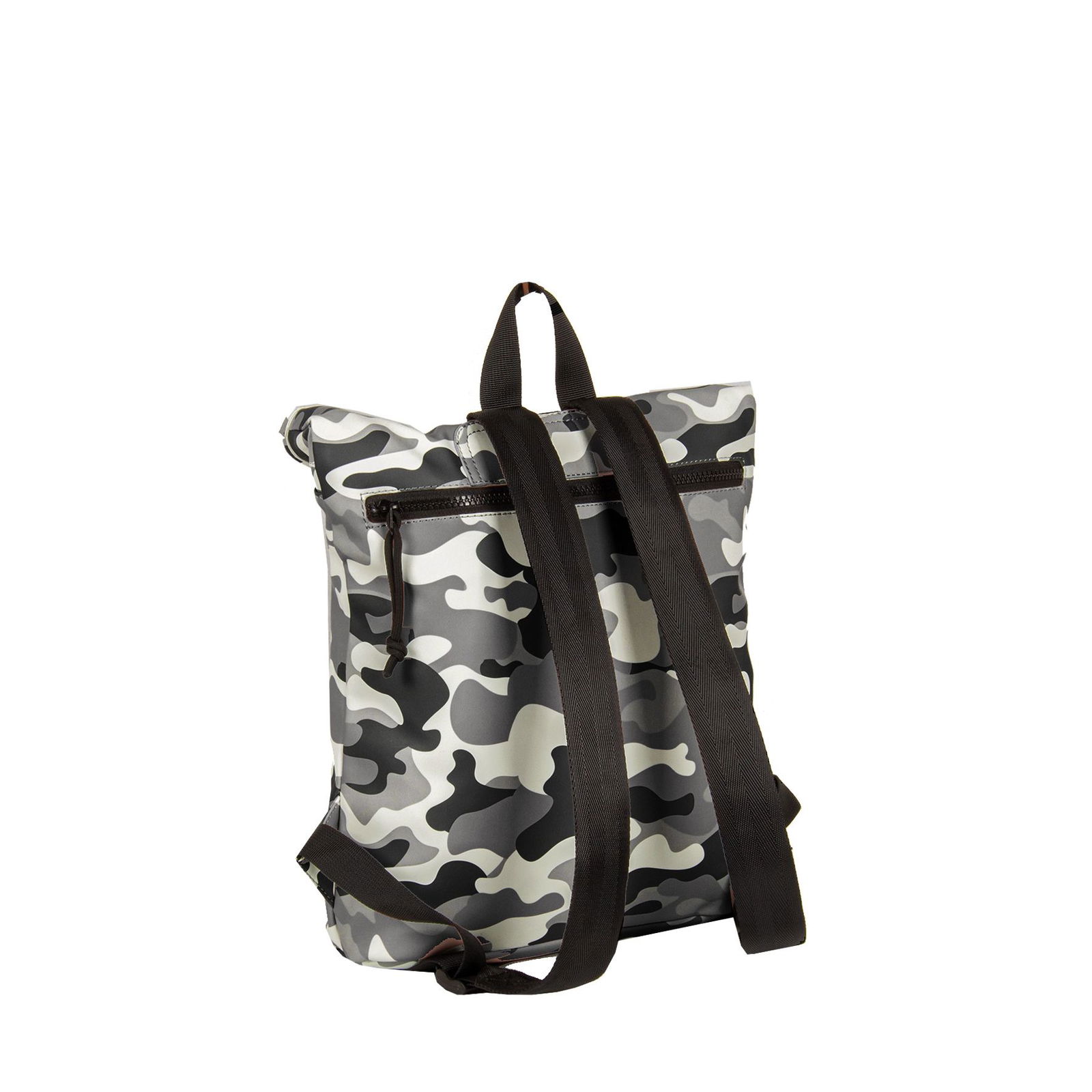 Mart - Los Angeles Rolltop Mini Rucksack weiß/schwarz camo