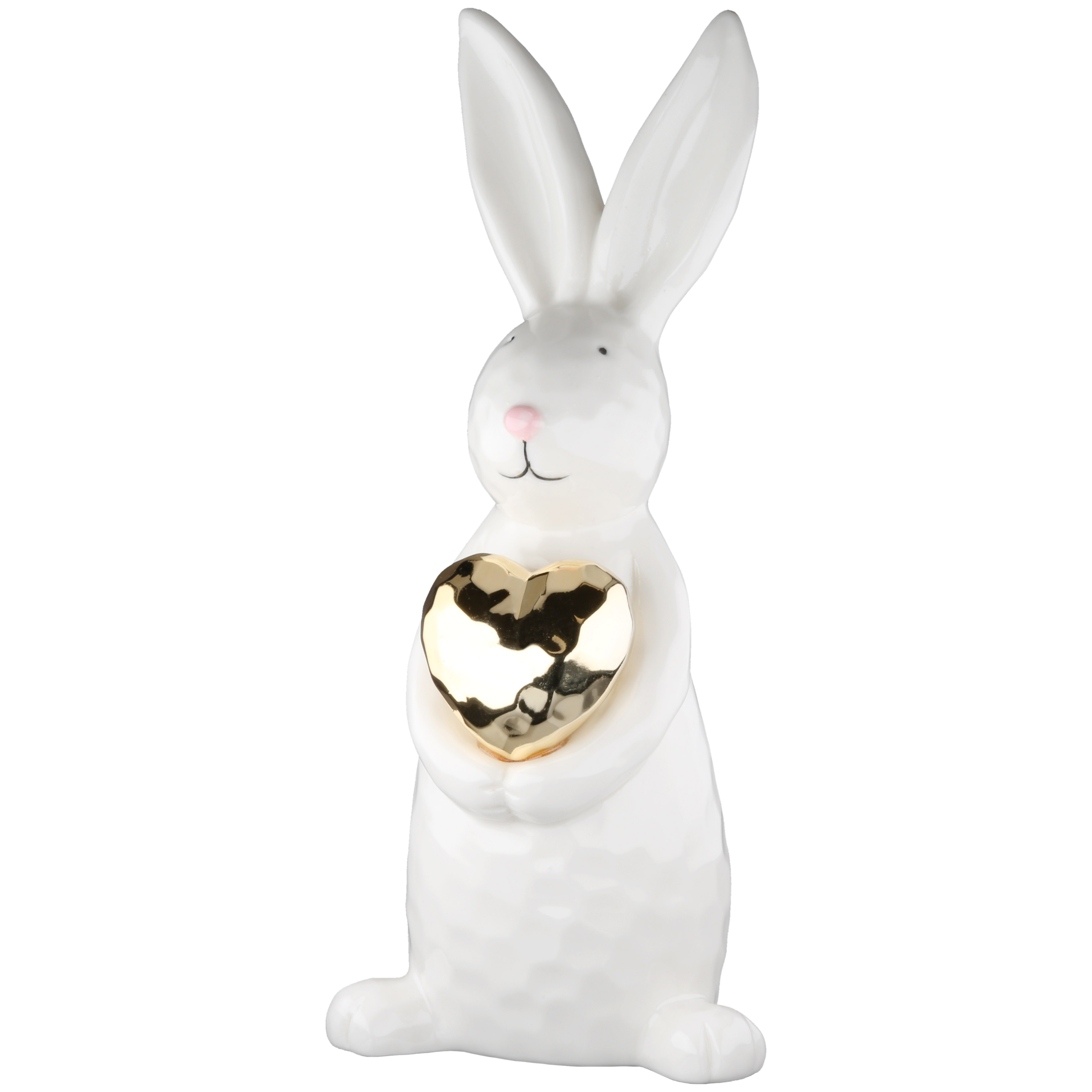 Dekofigur Hase Hoppy Keramik weiß 12,5cm Dekofigur Hase Hoppy Keramik weiß 12,5cm