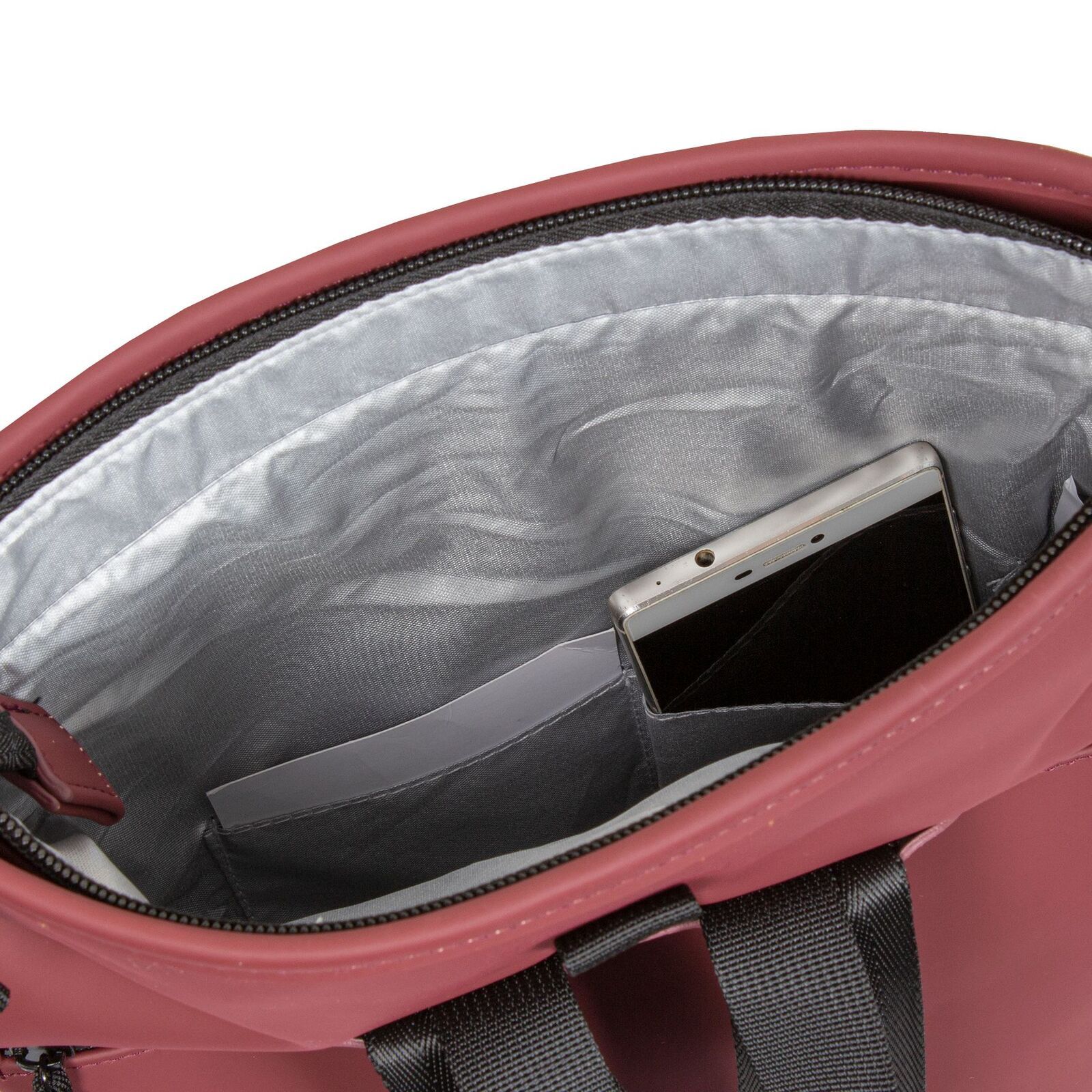 WxwekMYA Mart - Los Angeles Rolltop Mini Rucksack burgund