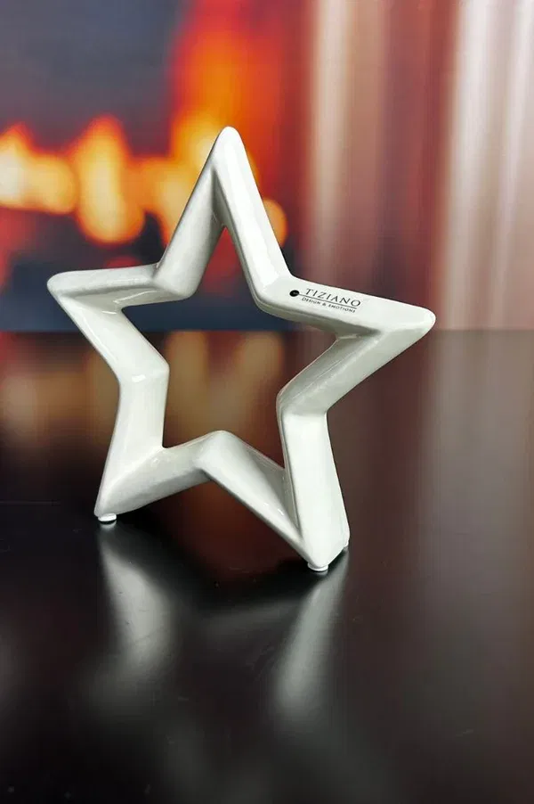 Deko Stern Saphira 24cm cremeweiß