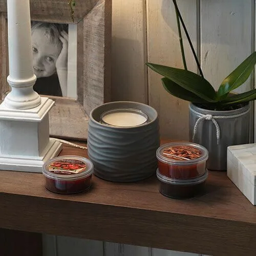 Noah-with-Meltcups-Scenterpiece-YCI Noah Grey MeltCup Warmer