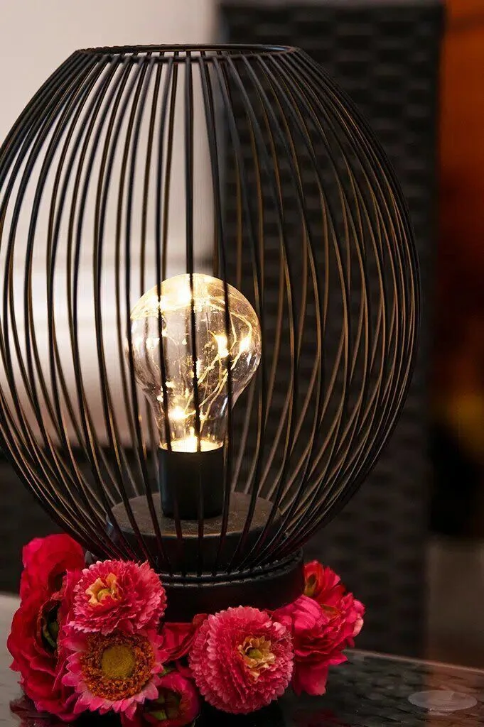 glitter-lampe-led-schwarz-detail_webp Lampe Glitter LED 23cm schwarz