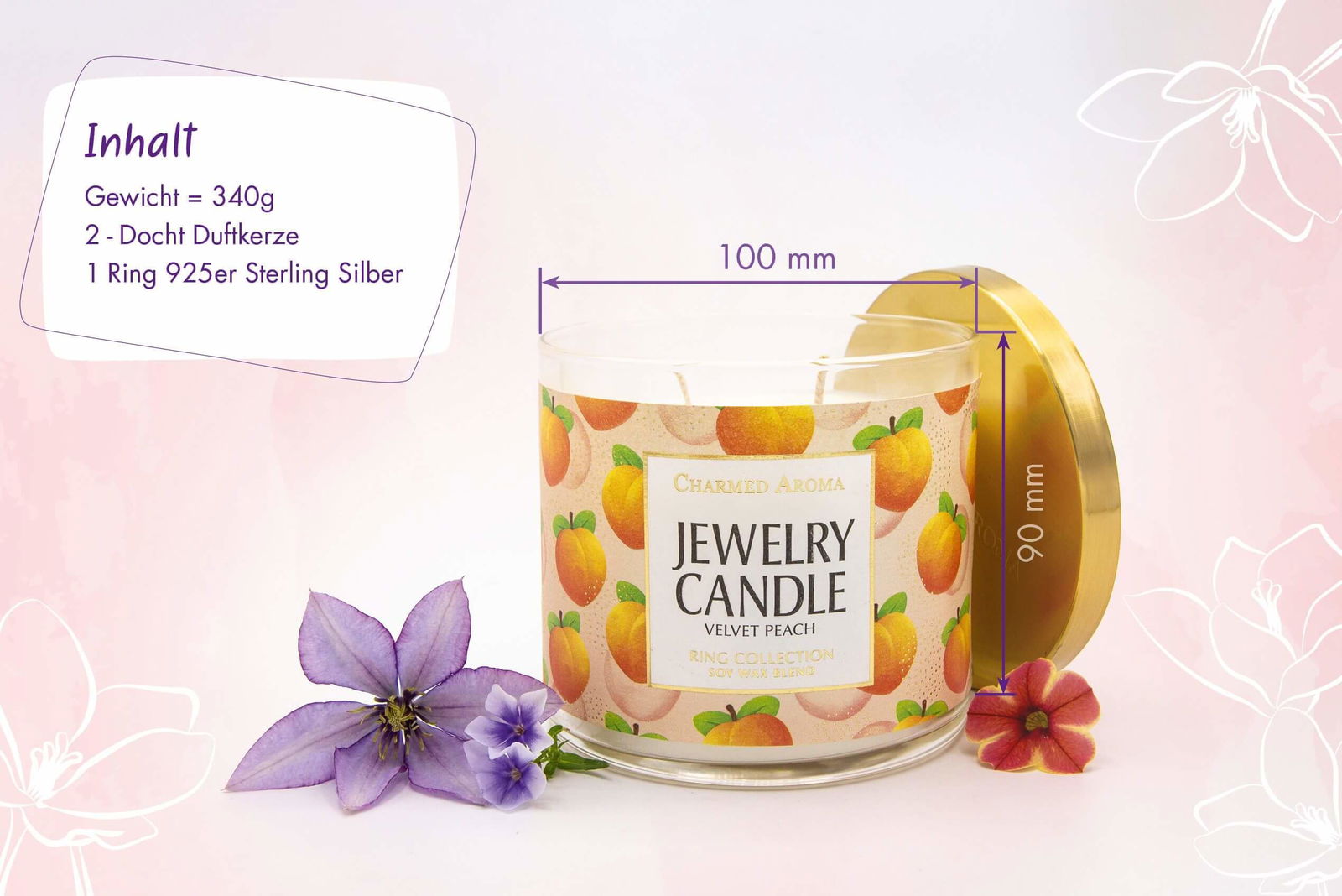 Rosé All Day Kerze (Ring)