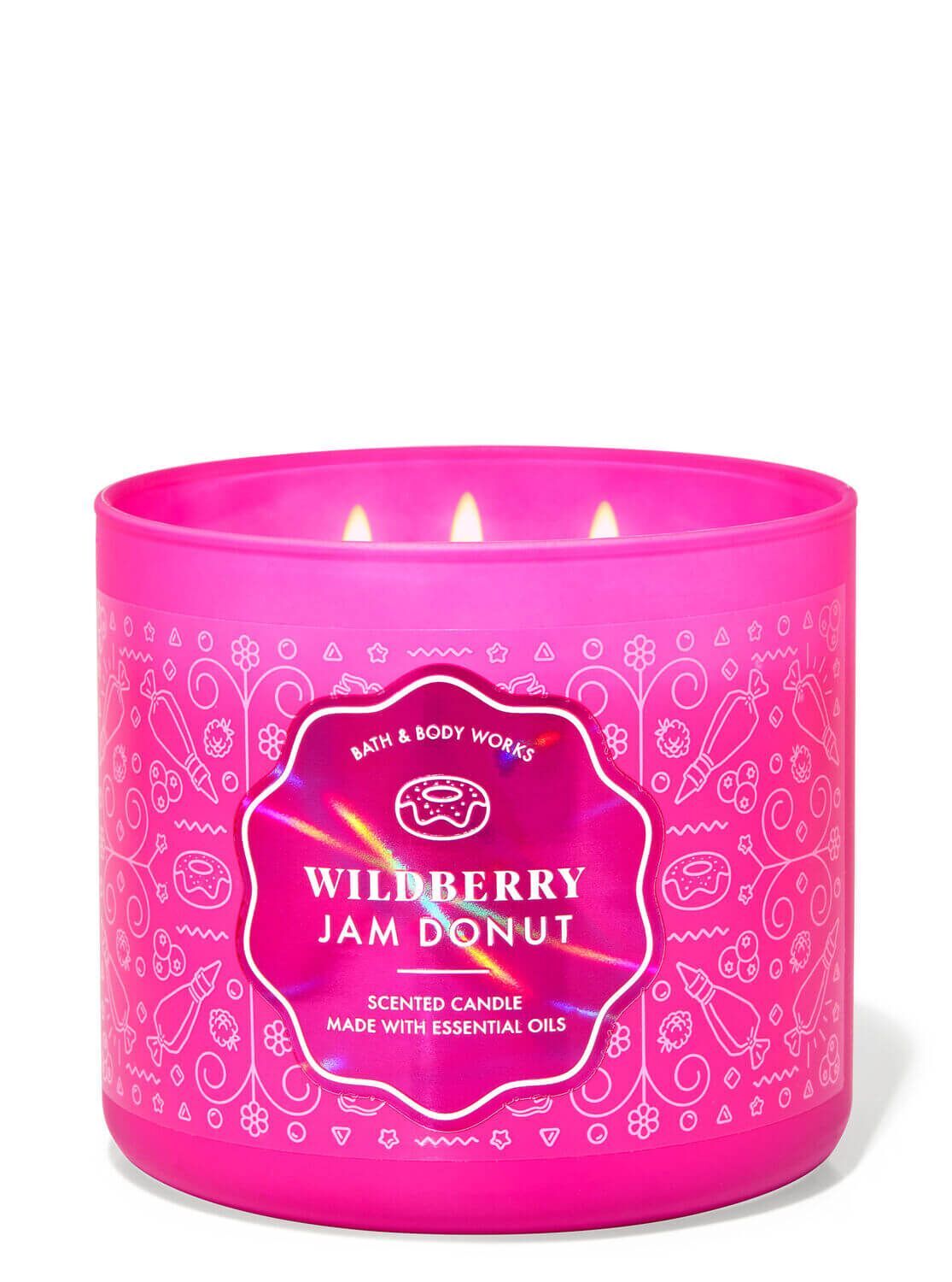 026242903-BBW-3089 3-Docht Kerze - Wildberry Jam Donut - 411g