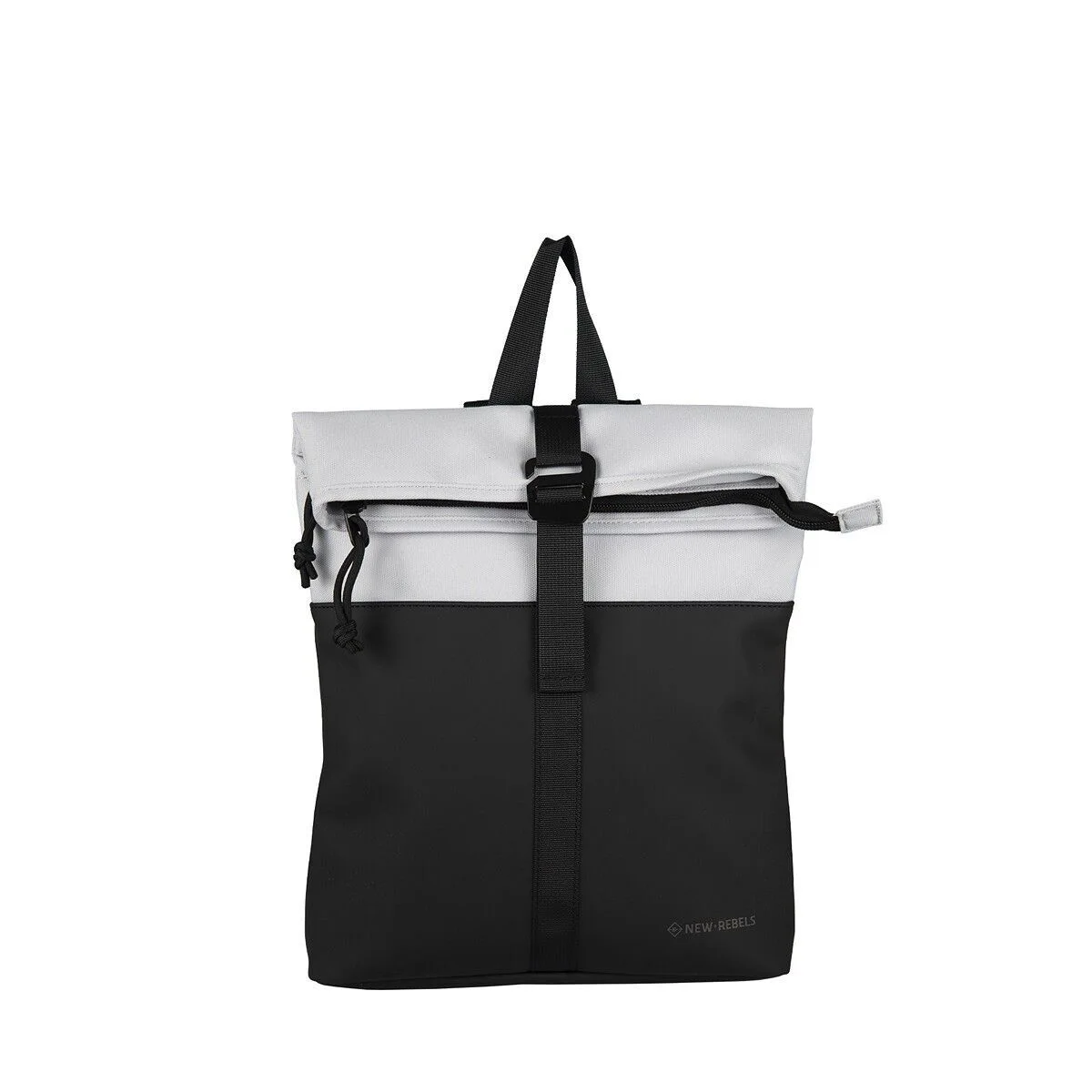 745392CE81BCB2709B406B468A1BE2481FD28A29 Backham - Los Angeles Rolltop Mini Rucksack hellgrau