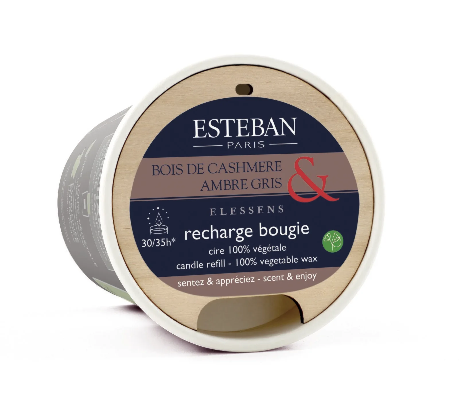 EBA-012_2 Kaschmirholz & graue Ambra Nachfüller für Duftkerze 170g