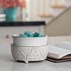 Vintage white 2-in-1 Classic Duftlampe weiß aus Keramik elektrisch