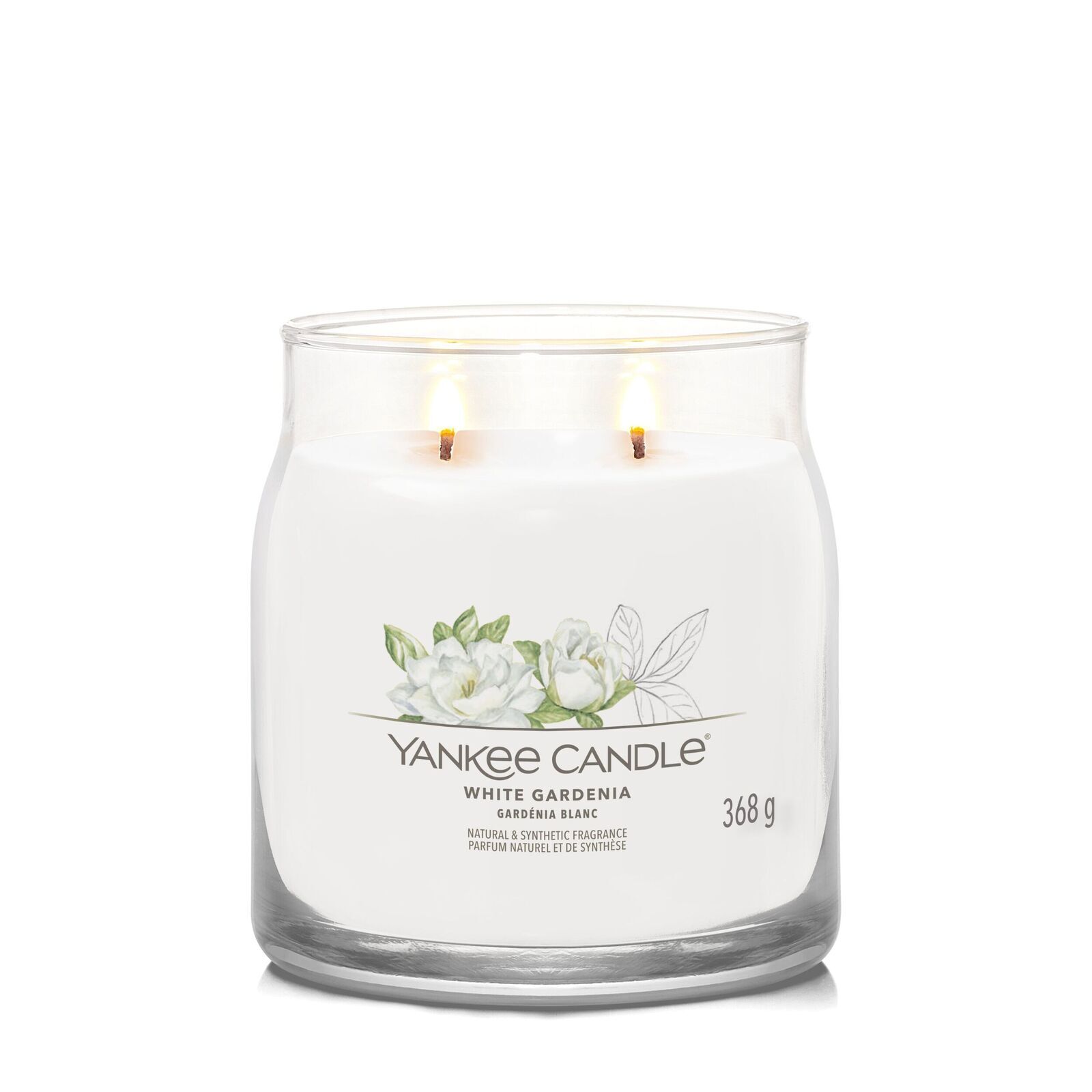 White_Gardenia_Medium_LIT-1-1 White Gardenia Signature Medium Jar 368g 2-Docht