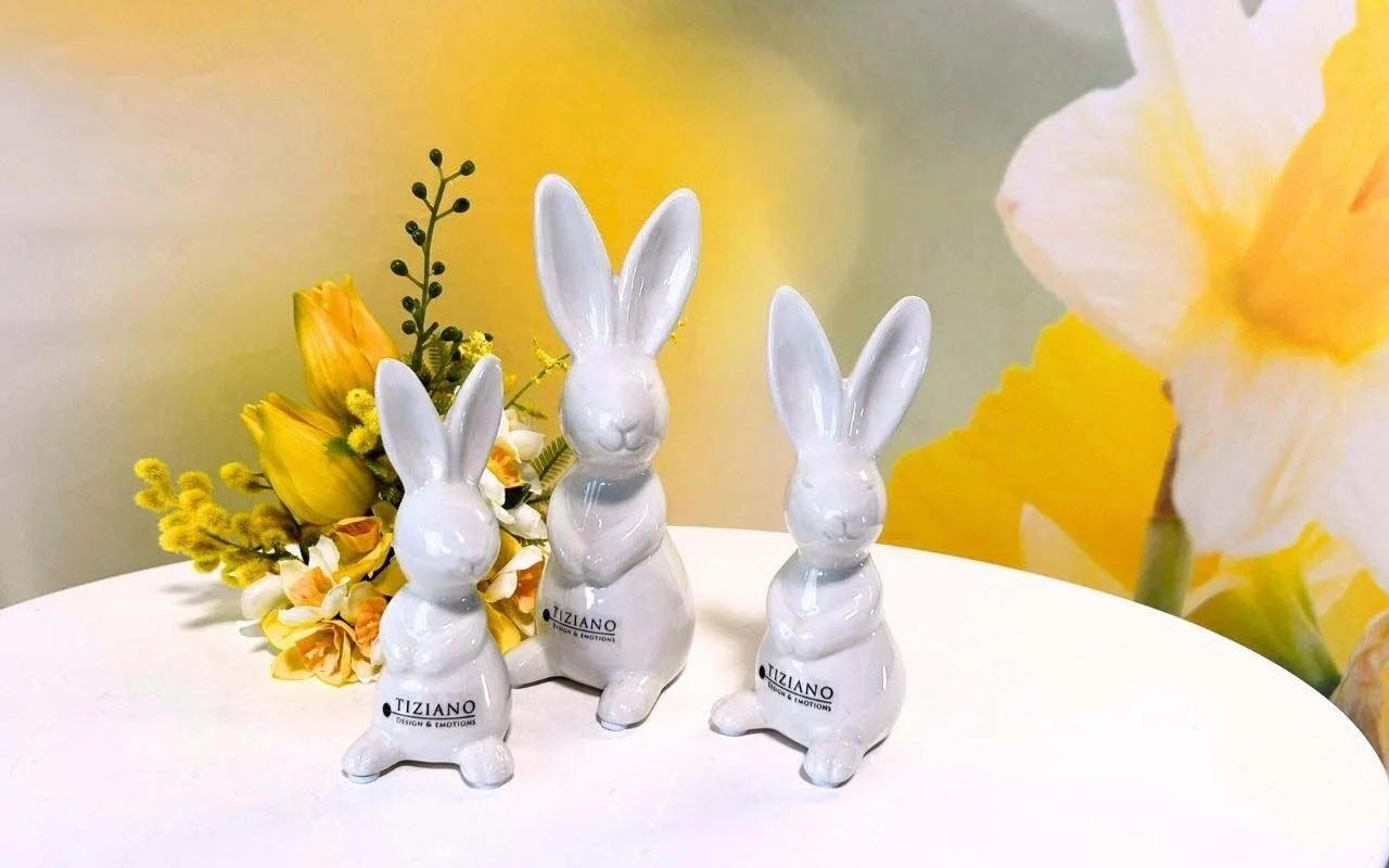 Hase Eddie 15cm cremeweiß Blume, Blumen-Arrangement, Pflanze, Spielzeug, Kunst