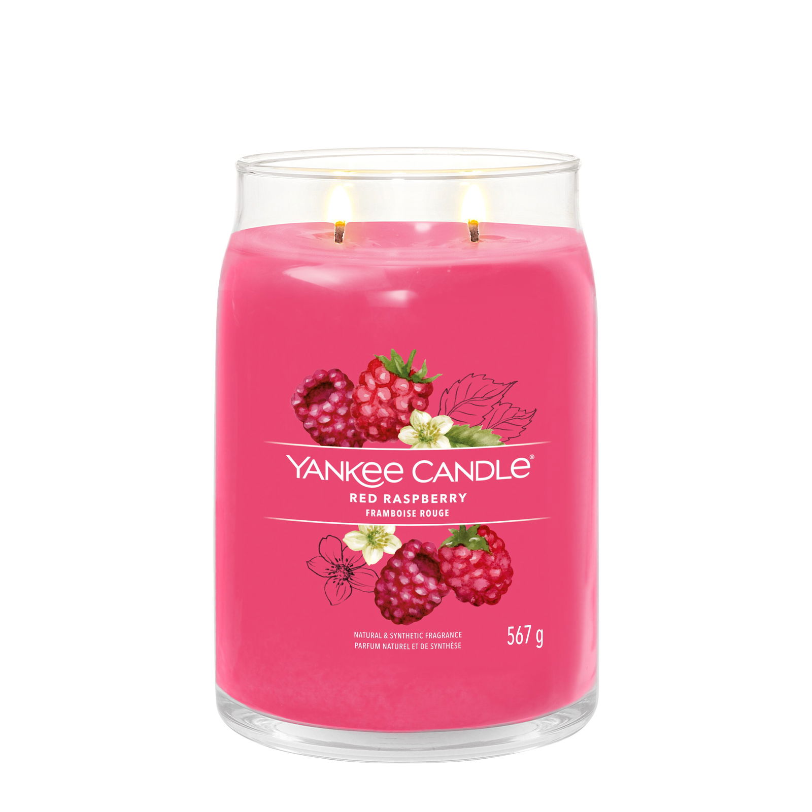 Red Raspberry Signature Jar 567g 2-Docht