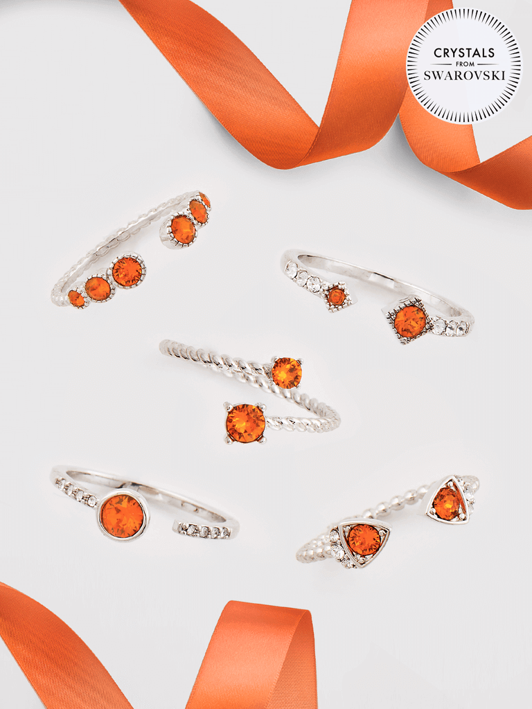 Charmed-Aroma-Citrine-Birthstone-Rhodium Citrine Birthstone Kerze (Halskette)