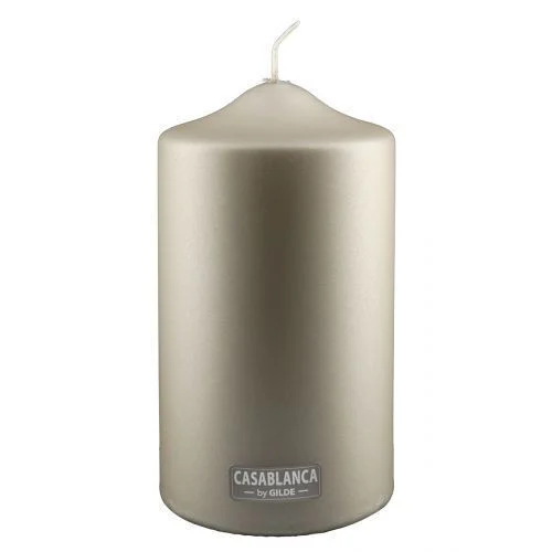 Stumpenkerze Metallic champagner 15cm Stumpenkerze Metallic champagner 15cm