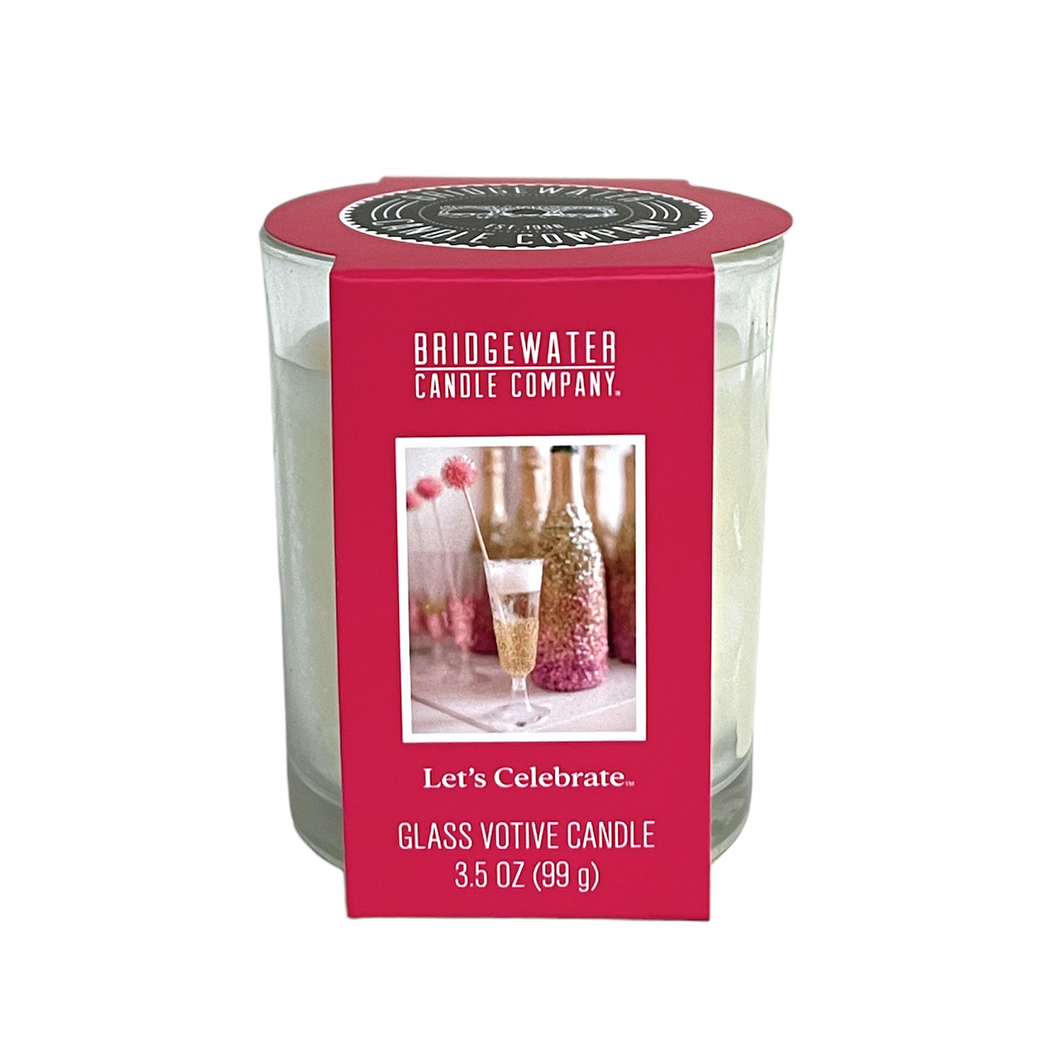 Let`s Celebrate Glasvotivkerze 99g Let`s Celebrate Glasvotivkerze 99g