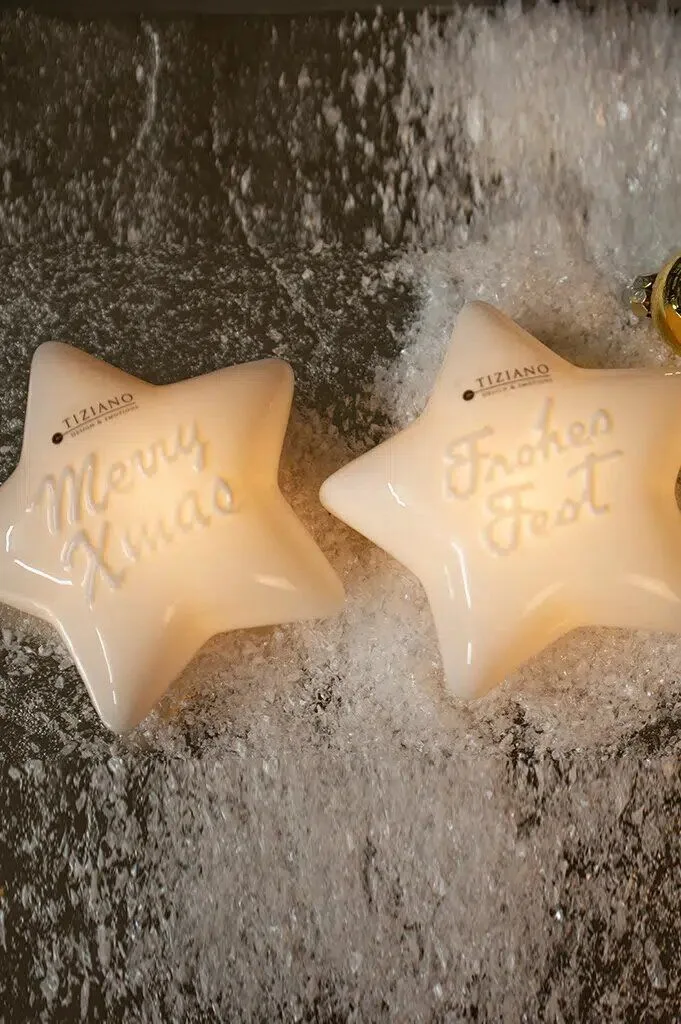 lazio-relief-led-kollektion Stern Lazio 12cm LED cremeweiß Merry Xmas