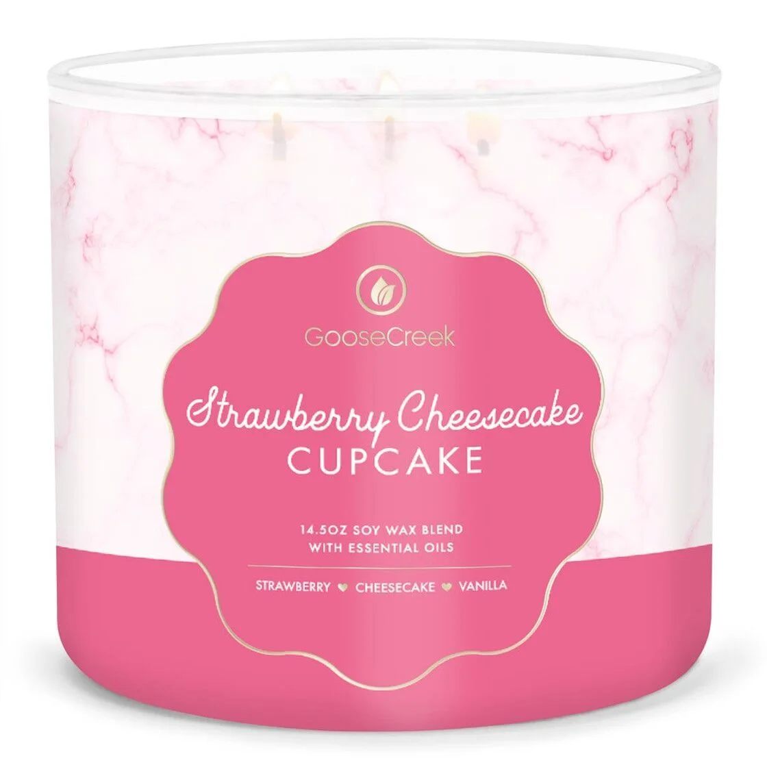 strawberry-cheesecake-cupcake-3-docht-kerze-411g Strawberry Cheesecake Cupcake 411g (3-Docht)