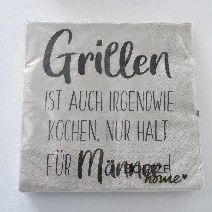 Einzelbild-MqsnuVGh-large Serviette Grillen grau 20 Stück