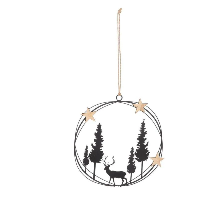 Deko Hänger Winterwald Hirschmotiv Zubehör, Geweih
