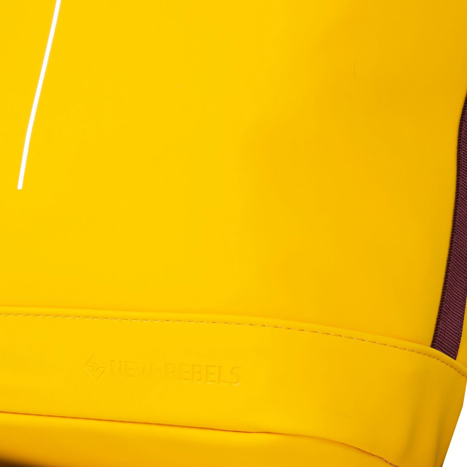 Tim - New York Rolltop Rucksack gelb/burgund