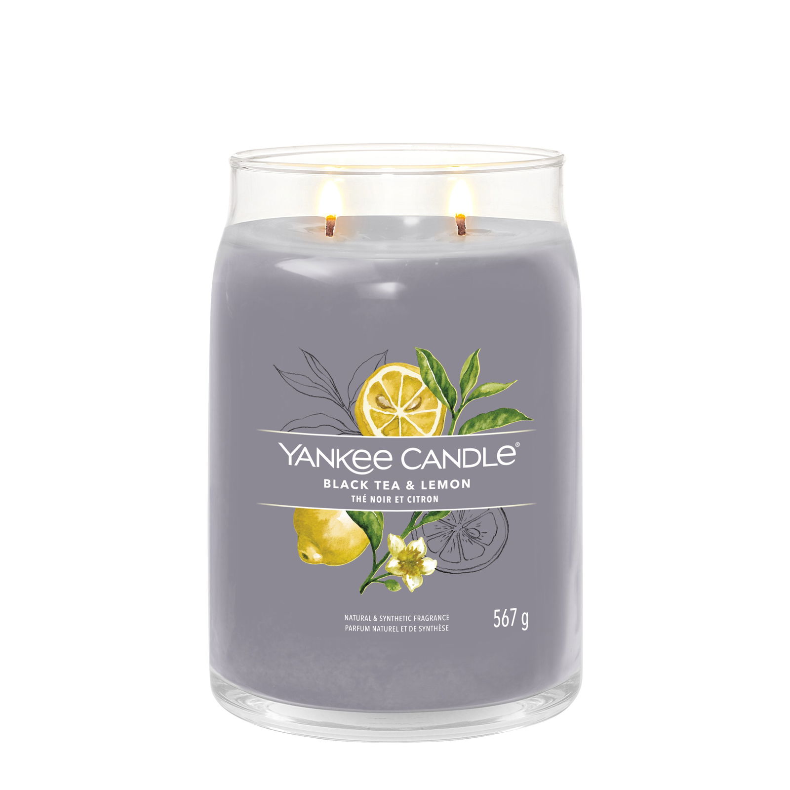 Black Tea & Lemon Signature Large Jar 567g 2-Docht