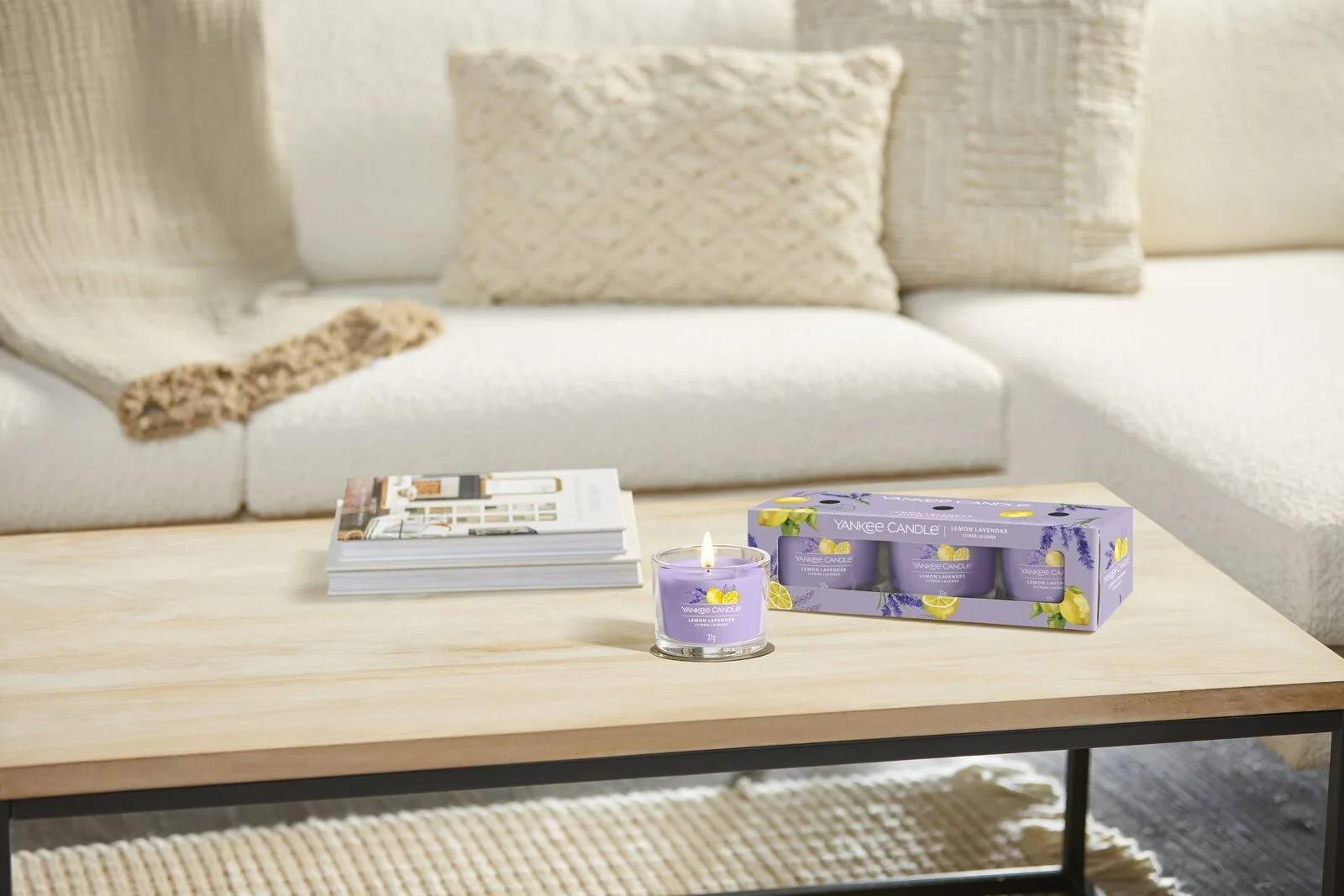 filled-votives_Set-2_Lemon-Lavender Lemon Lavender 37g Glasvotivkerze 3er Pack