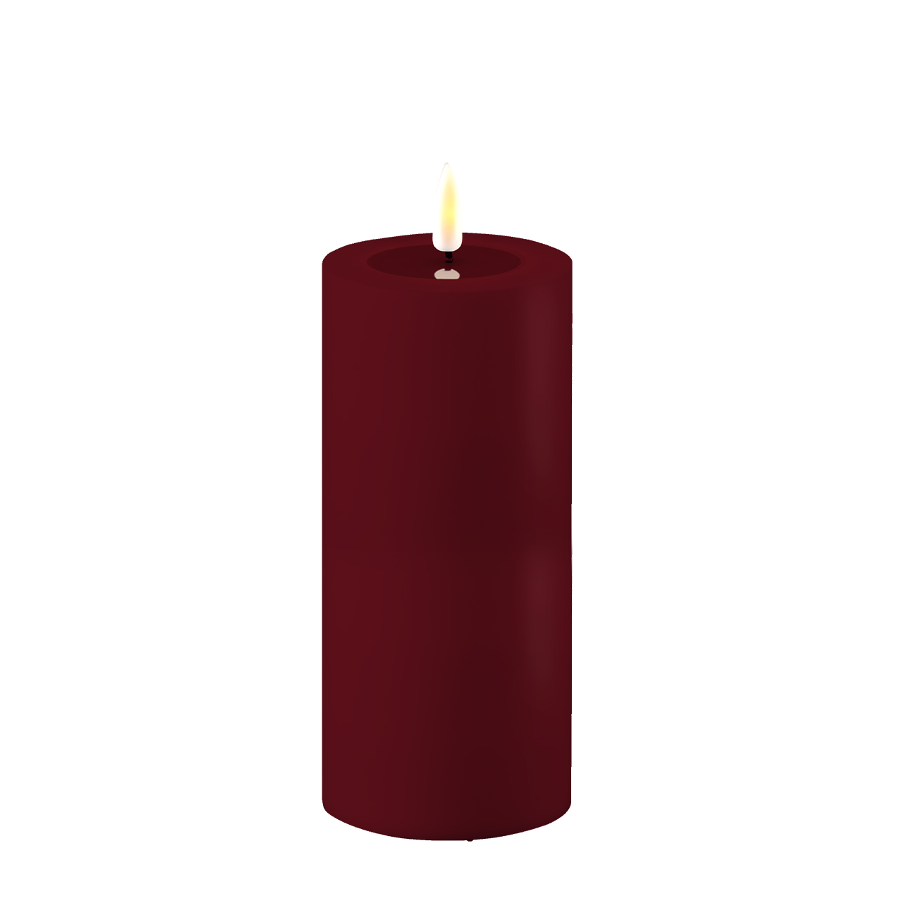 RF-UL-00040 Outdoor Stumpenkerze LED bordeaux 7,5 x 15cm