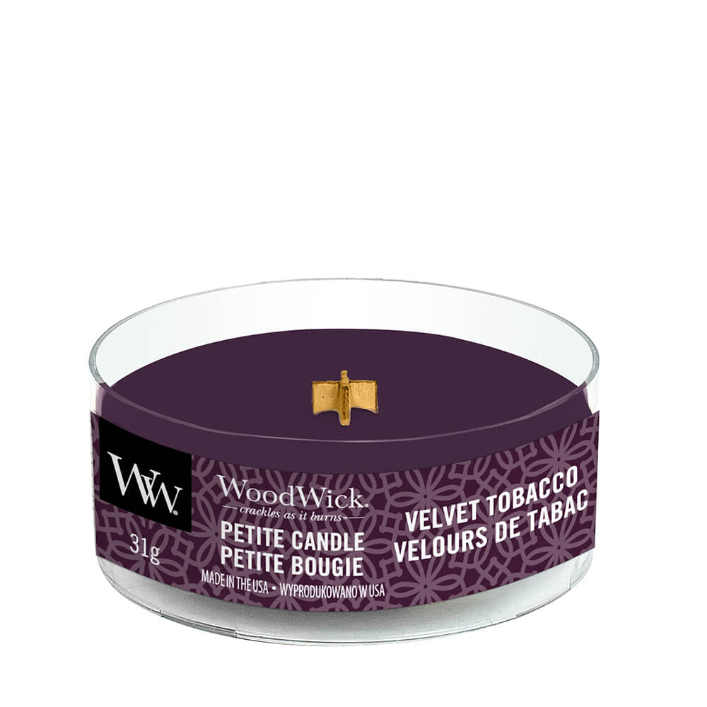 Velvet Tobacco Petite Candle 31g von Woodwick