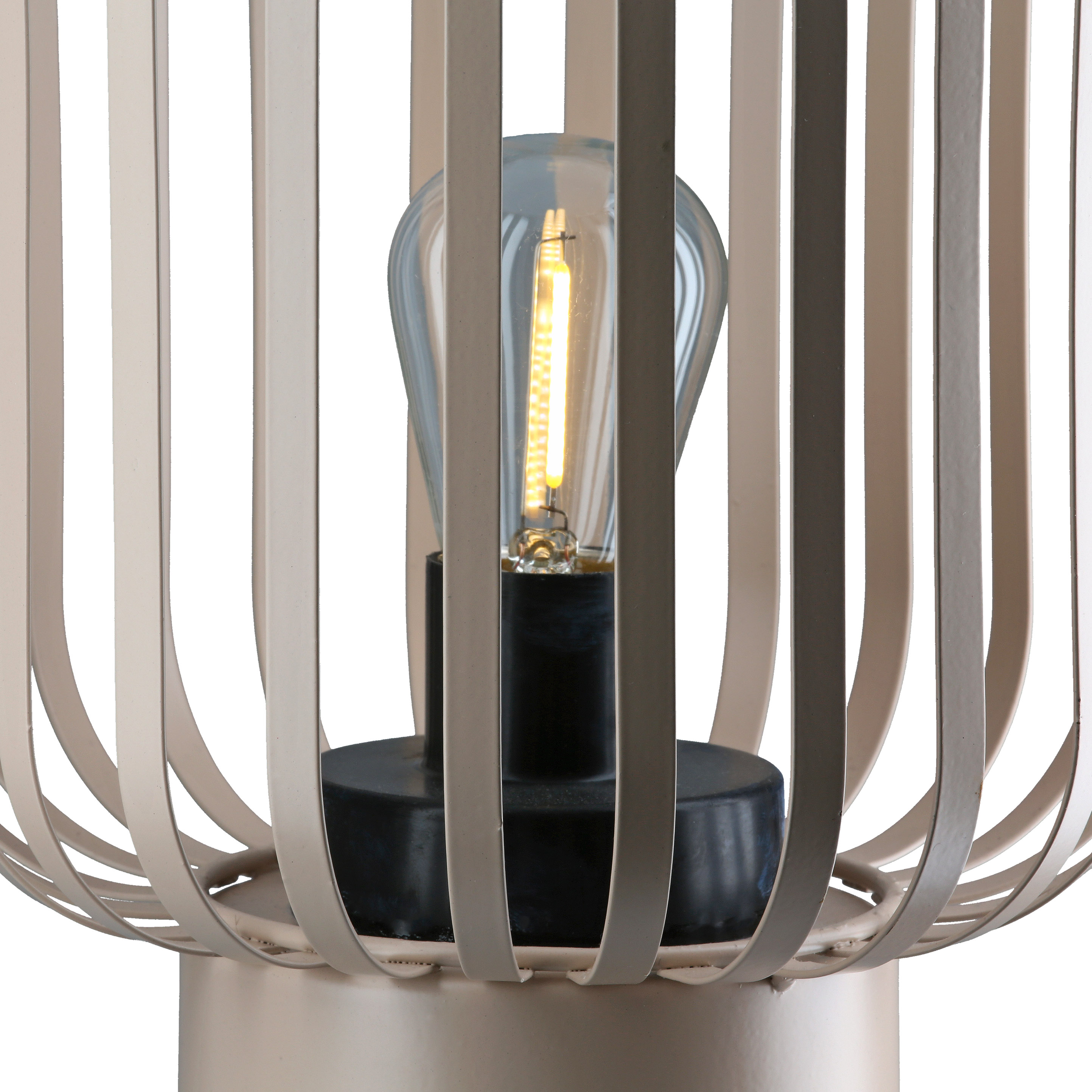 LED Windlicht Pavone beige