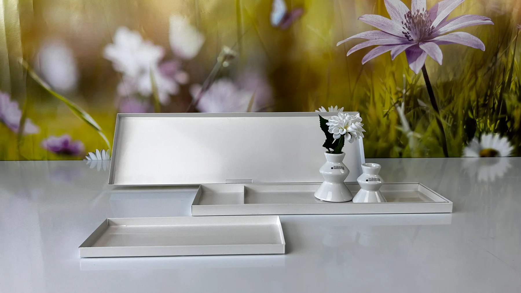 Dekoschalen Set Legri Metall cremeweiß 50/60cm