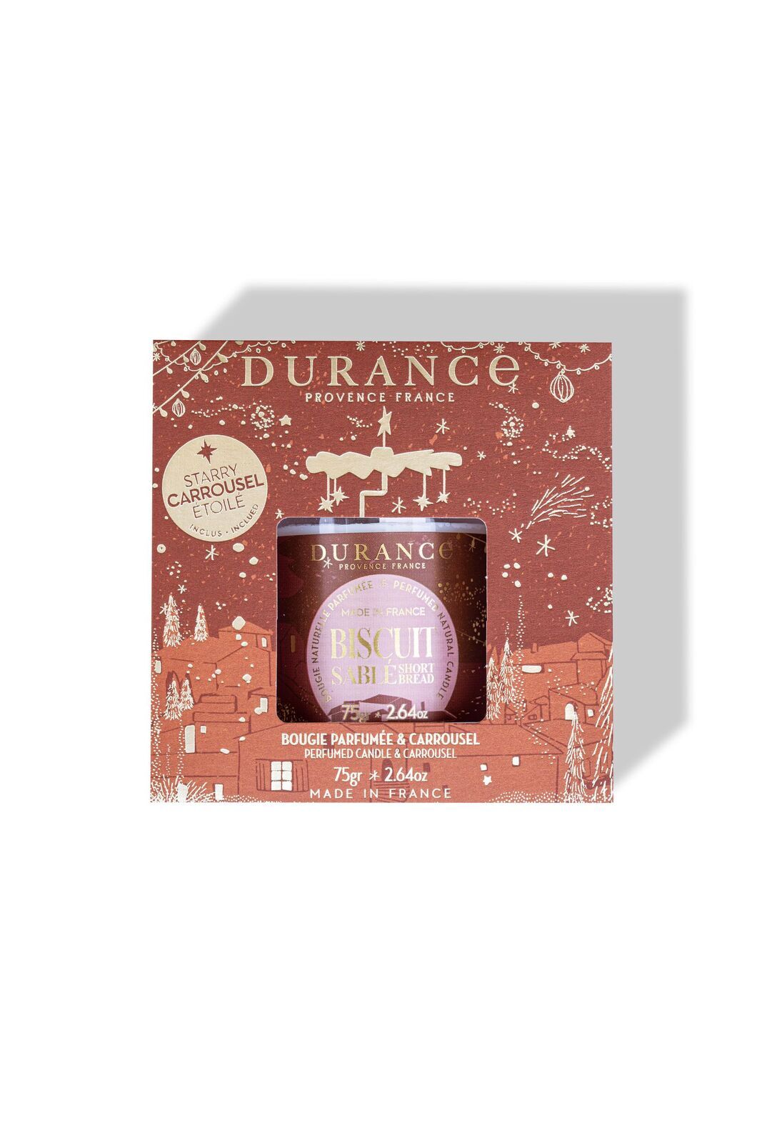 Coffret-75g-carrousel-Biscuit-Sable-ombre Sandgebäck - Set mit Karussel und Duftkerze 75g