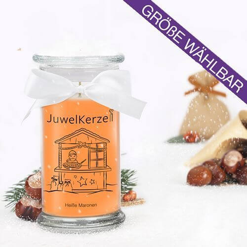 Heiße Maronen (Ring) 380g von JuwelKerze online 
