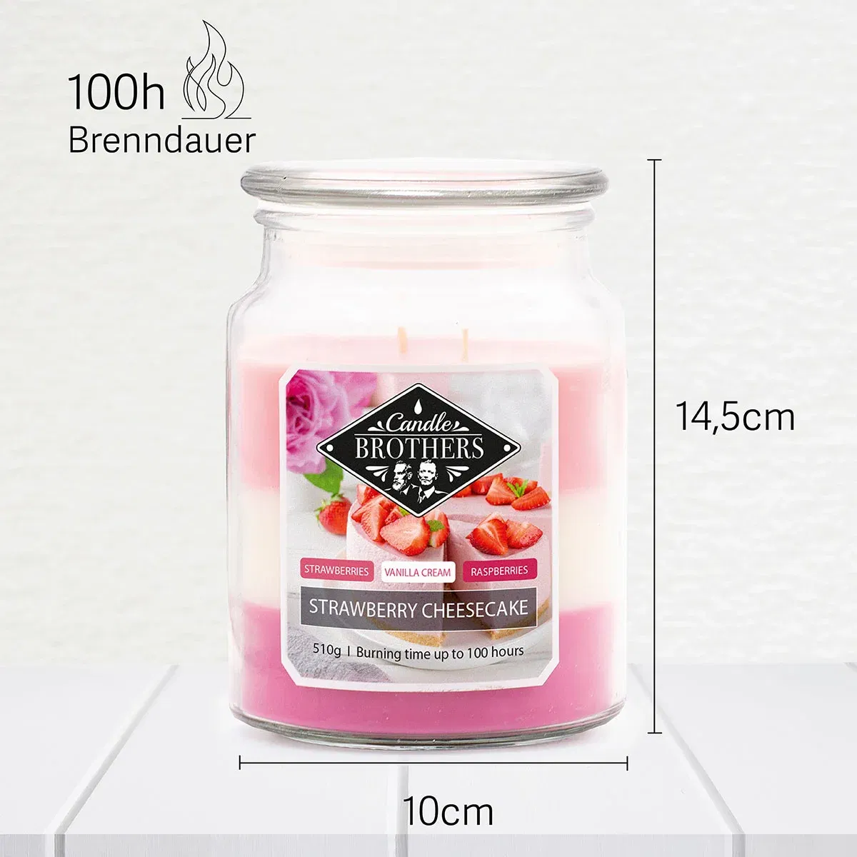 Strawberry Cheesecake 510g Candle Brothers Duftkerze