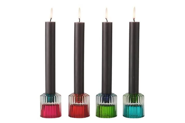 Jaquard Kerzenhalter 4er Set bunt Jaquard Kerzenhalter 4er Set bunt