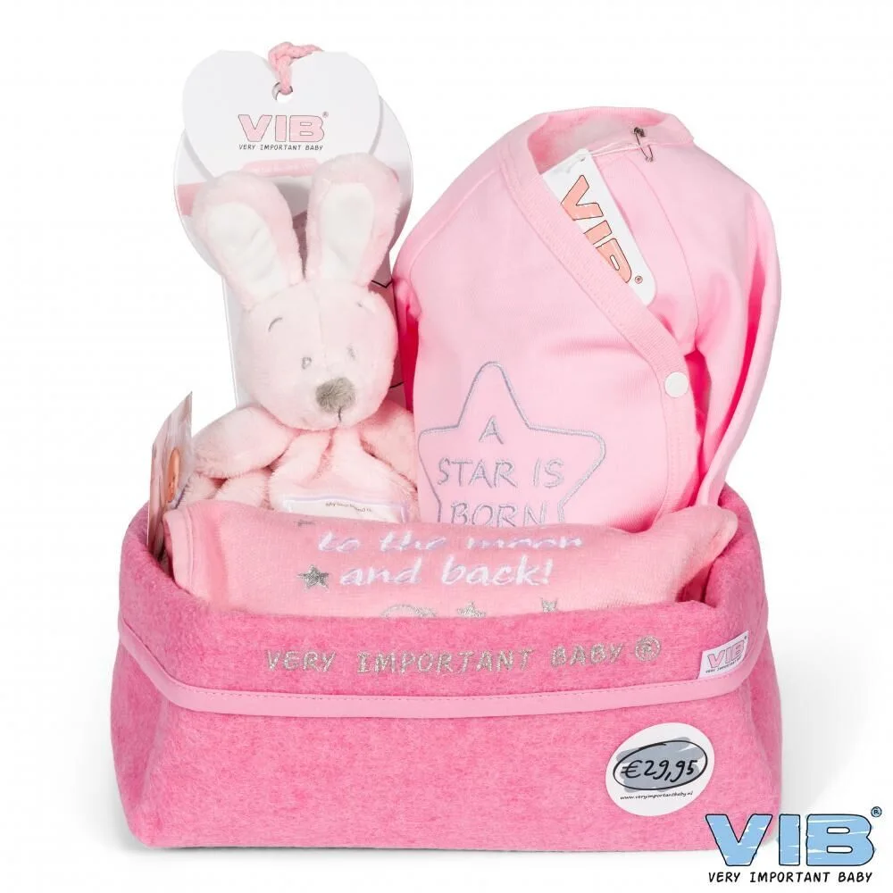 madchenbox1 Geschenkpaket für Babys rosa 4-teilig