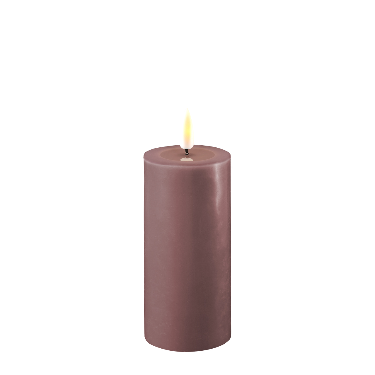 2021-RF-0148 Stumpenkerze LED helles lila 5 x 12,5cm