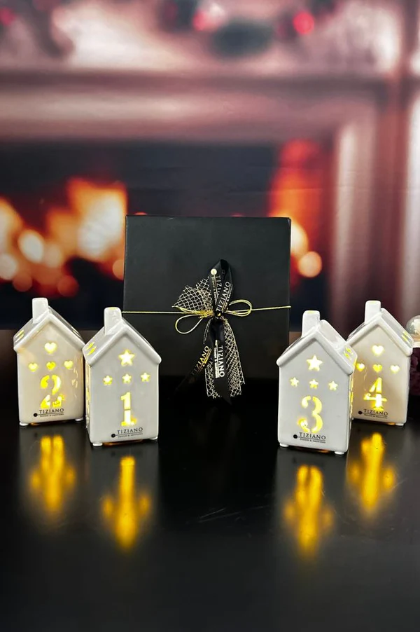 Lichtkugel Adventslicht Haus Marana 4er Set Lichtkugel Adventslicht Haus Marana 4er Set