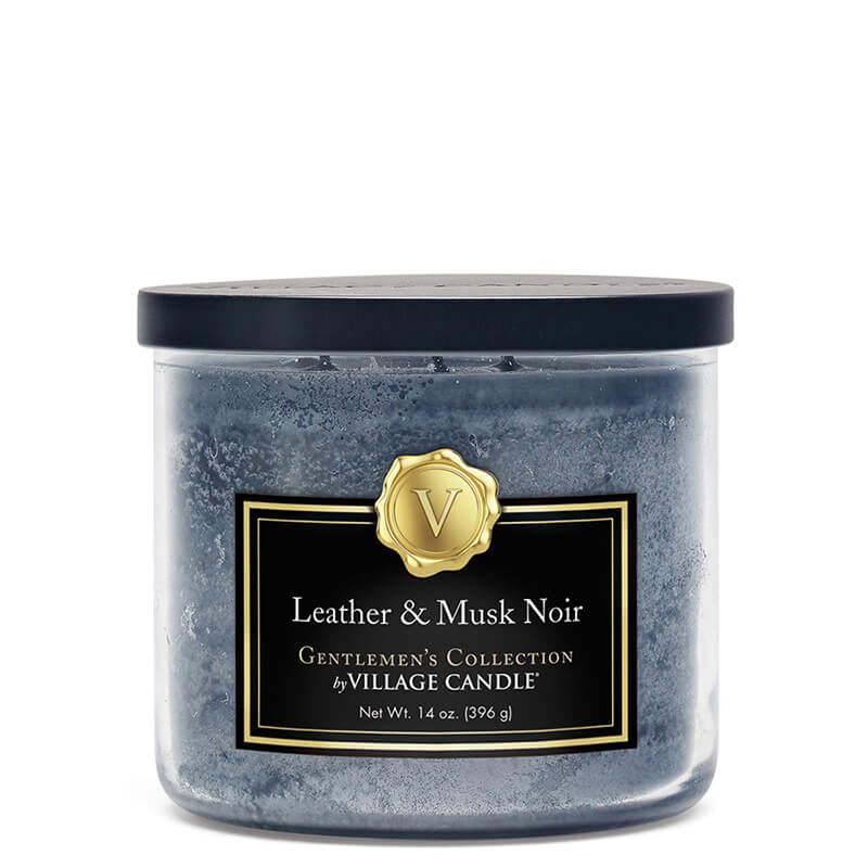 Village Candle- Leather & Musk Noir 396g