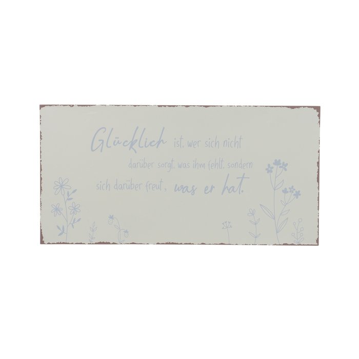 Deko Schild Sanela offwhite