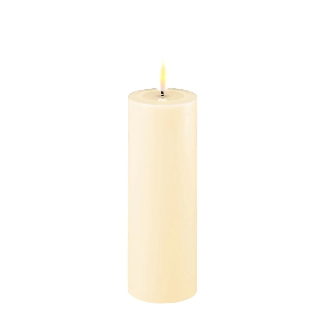 2021-RF-0106 Stumpenkerze LED creme 5 x 15cm